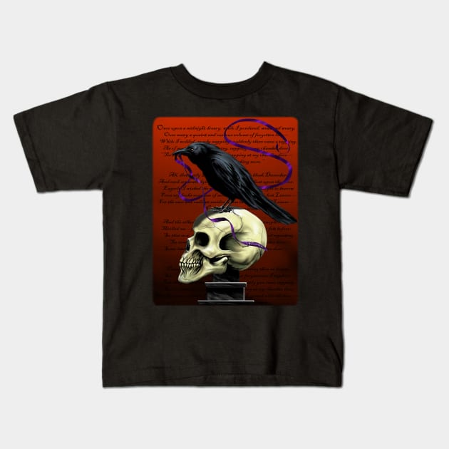 NEVERMORE Kids T-Shirt by STARRJAM1969